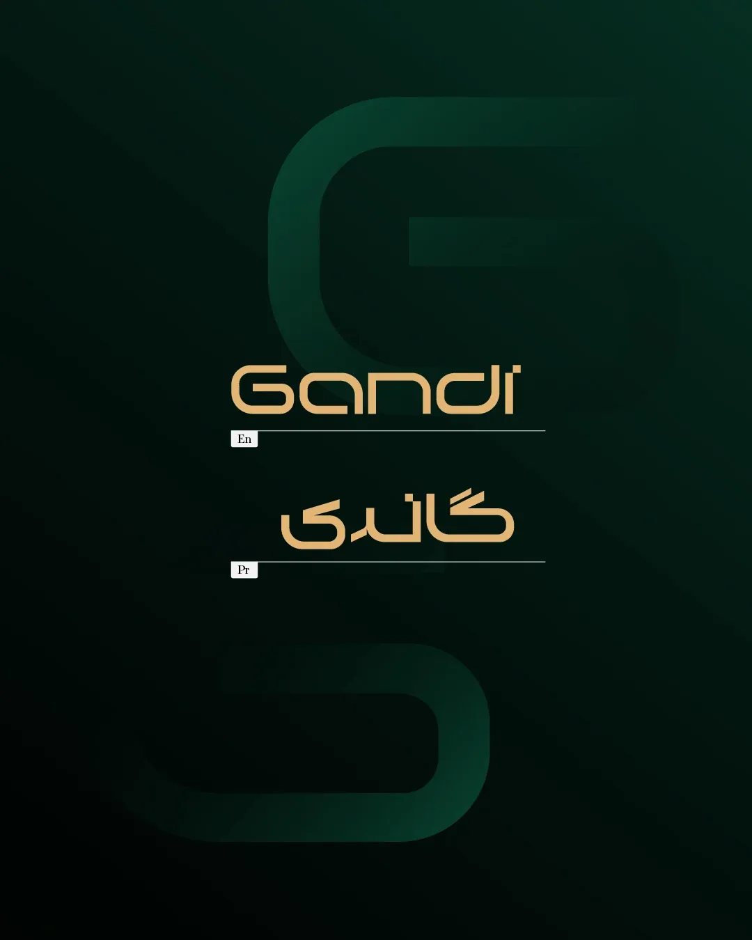 لوگوی دوزبانهٔ گاندی