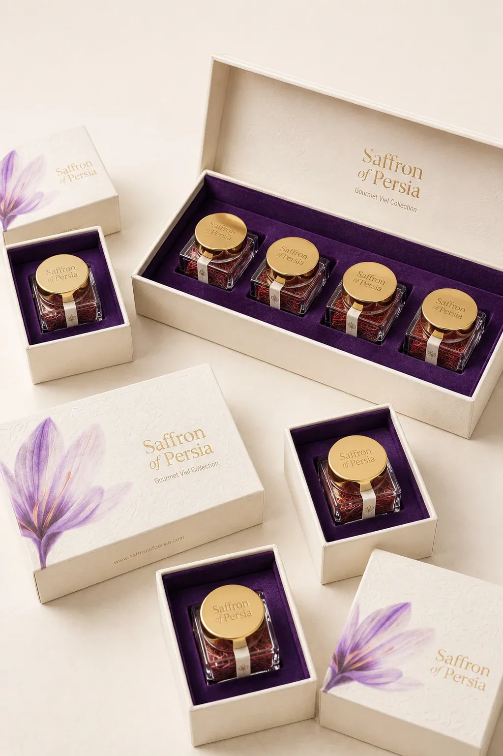 بسته‌بندی هدیهٔ Saffron of Persia با هوش مصنوعی