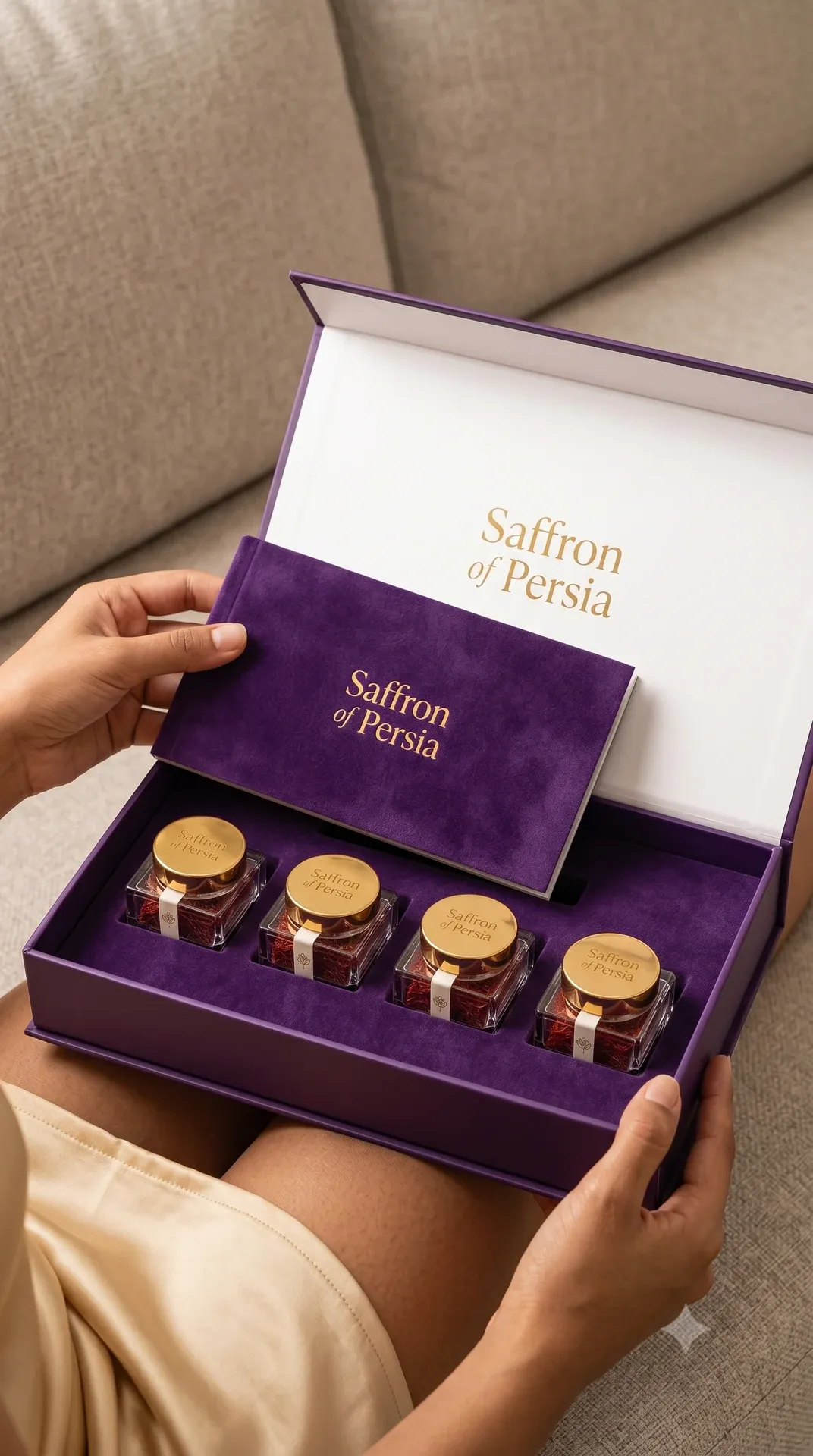 تجربهٔ باز کردن جعبهٔ Saffron of Persia با هوش مصنوعی